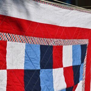 Patriotic Whale Handmade Quilt